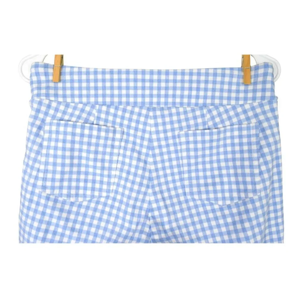 J. MCLAUGHLIN MASIE CHAMBRAY BLUE WHITE SHORTS - Picture 6 of 8